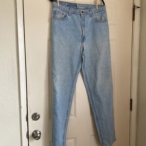 Vintage Levi’s 550 red tag acid washed high waist straight leg men’s jeans 36